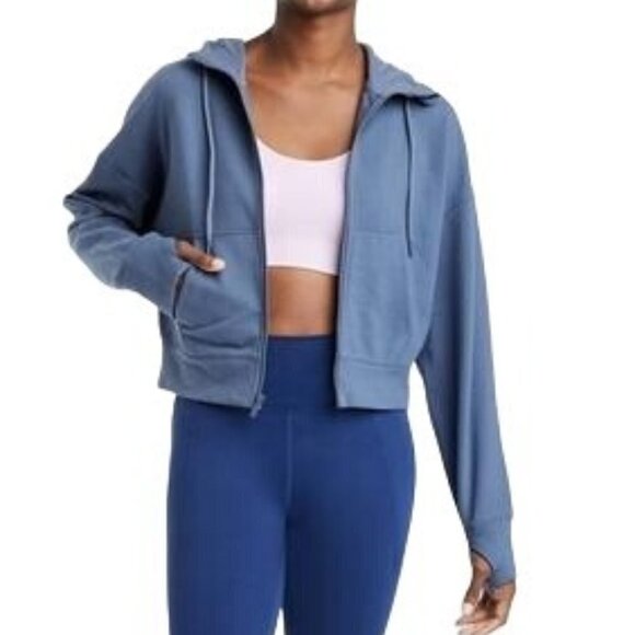 Women's Ribbed Fleece Cropped Hooded Sweatshirt | All in Motion | XXL - Picture 11 of 15